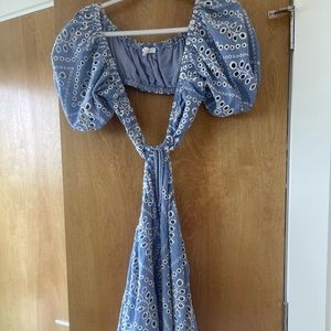 Olivaceous backless dress